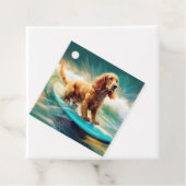 コッカースパニエル犬ビーチ絵画サーフィン フェイバータグ (インサイチュ)