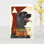 コッカースパニエル犬ファーザーズデイカード カード (黄色い花)