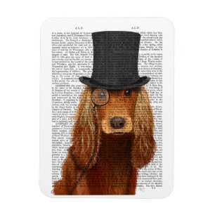 コッカースパニエル犬フォーマル、ハウンド&ハット マグネット