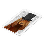 コッカースパニエル犬フォーマル、ハウンド&ハット マグネット (左側)