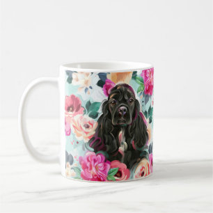 コッカースパニエル犬フローラマグ コーヒーマグカップ