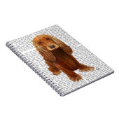 コッカースパニエル犬プレーン ノートブック (右側)