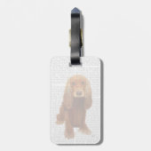 コッカースパニエル犬プレーン ラゲッジタグ (裏面縦)