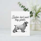 コッカースパニエル犬ペットおもしろいジョーク漫画 ポストカード (スタンド正面)