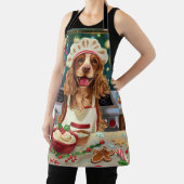 コッカースパニエル犬ホリデーベーキング:フェスティバルクリスマス エプロン (インサイチュ)