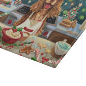 コッカースパニエル犬ホリデーベーキング:フェスティバルクリスマス カッティングボード (角)