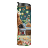 コッカースパニエル犬ホリデーベーキング:フェスティバルクリスマス タンブラー (回転右)