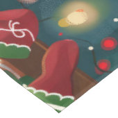 コッカースパニエル犬ホリデーベーキング:フェスティバルクリスマス テーブルクロス (アングル)