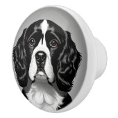 コッカースパニエル犬ポートレート セラミックノブ (右)