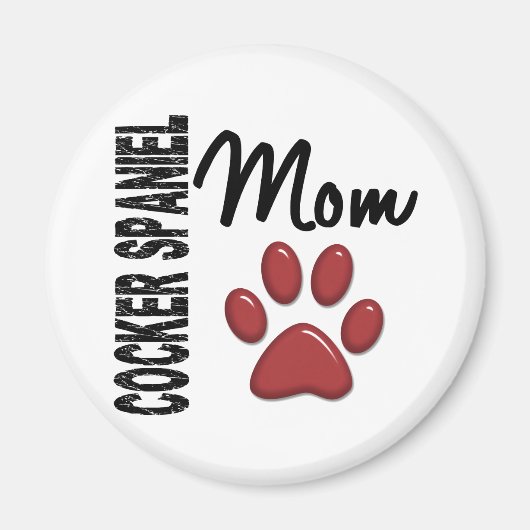 コッカースパニエル犬ママ2 マグネット (正面)