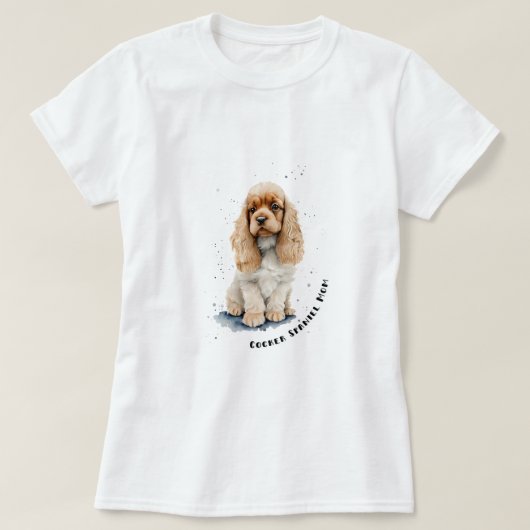コッカースパニエル犬ママTシャツ Tシャツ (デザイン正面)