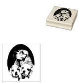 コッカースパニエル犬マムドッグと子犬の動物のペットアート ラバースタンプ (押印)