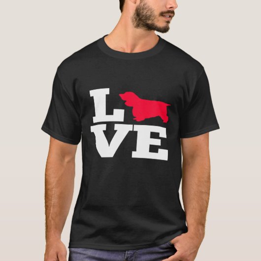 コッカースパニエル犬ラブ犬のオーナー Tシャツ (正面)
