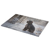 コッカースパニエル犬レッツスノークリスマス カッティングボード (角)