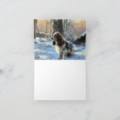 コッカースパニエル犬レッツスノークリスマス カード (内部)