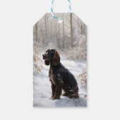 コッカースパニエル犬レッツスノークリスマス ギフトタグ (裏面)