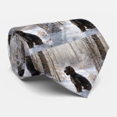 コッカースパニエル犬レッツスノークリスマス ネクタイ (ロール)