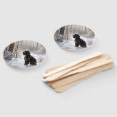 コッカースパニエル犬レッツスノークリスマス ハンドファン (組立なし)