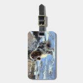 コッカースパニエル犬レッツスノークリスマス ラゲッジタグ (正面縦)