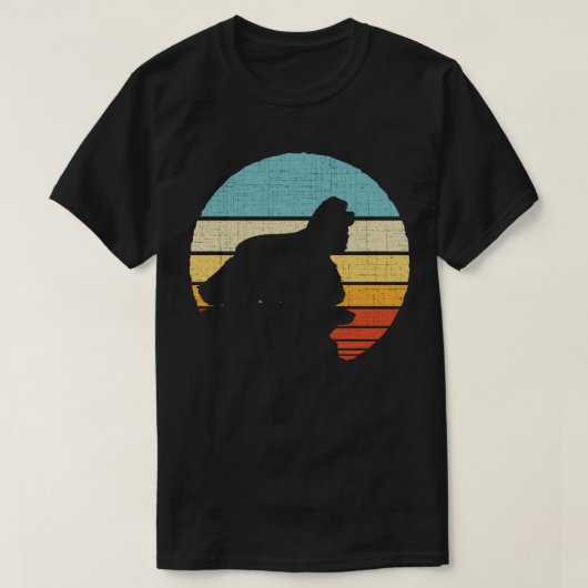 コッカースパニエル犬レトロヴィンテージドッグパピーオーナー Tシャツ (デザイン正面)