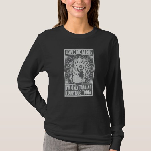コッカースパニエル犬今日の愛犬とだけ話している Tシャツ (正面)