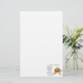 コッカースパニエル犬伝統オブラブ 便箋 (スタンド正面)