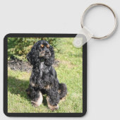 コッカースパニエル犬写真 キーホルダー (裏面)
