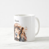 コッカースパニエル犬名前をカスタムする コーヒーマグカップ (正面右)