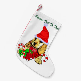 コッカースパニエル犬子犬のクリスマス スモールクリスマスストッキング