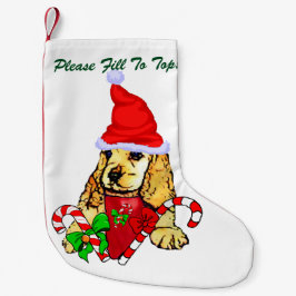 コッカースパニエル犬子犬のクリスマス スモールクリスマスストッキング