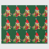 コッカースパニエル犬子犬のクリスマス ラッピングペーパー (フラット)