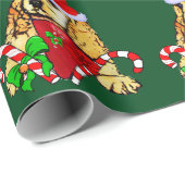 コッカースパニエル犬子犬のクリスマス ラッピングペーパー (ロールコーナー)