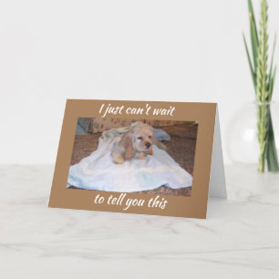 コッカースパニエル犬子犬の願いUハッピーバースデー カード