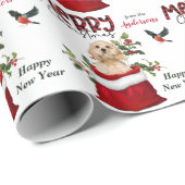 コッカースパニエル犬子犬インクリスマス抱き枕 ラッピングペーパー (ロールコーナー)