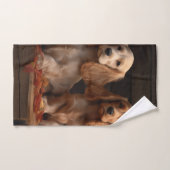 コッカースパニエル犬子犬オータムデライトカボチャ バスタオルセット (ハンドタオル)