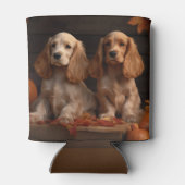 コッカースパニエル犬子犬オータムデライトカボチャ 缶クーラー (裏面)