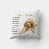 コッカースパニエル犬子犬ラバーズアート クッション (裏面)