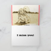 コッカースパニエル犬子犬 カード (内部)