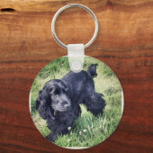 コッカースパニエル犬子犬 キーホルダー (正面)
