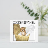 コッカースパニエル犬子犬！ ポストカード (スタンド正面)