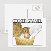 コッカースパニエル犬子犬！ ポストカード (正面/裏面)