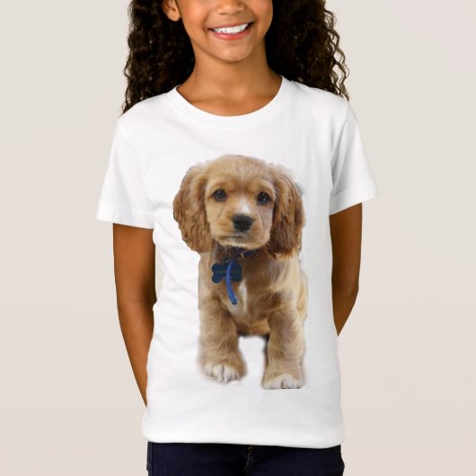 コッカースパニエル犬子犬 Tシャツ (正面)