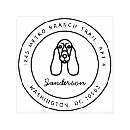 コッカースパニエル犬差出人住所スタンプ自己インク セルフインキングスタンプ