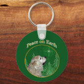 コッカースパニエル犬平和 キーホルダー (正面)