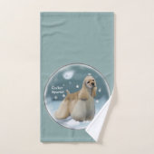 コッカースパニエル犬愛好家クリスマス バスタオルセット (ハンドタオル)