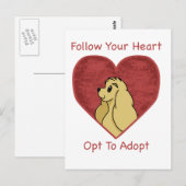 コッカースパニエル犬救助品 ポストカード (正面/裏面)