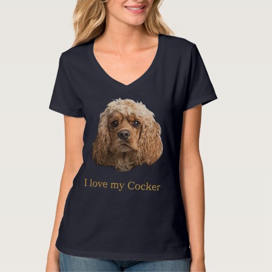 コッカースパニエル犬服Tシャツ Tシャツ (正面)