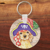コッカースパニエル犬海賊 キーホルダー (正面)
