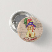 コッカースパニエル犬海賊 缶バッジ (正面&裏面)