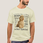 コッカースパニエル犬特性Tシャツ Tシャツ (正面)